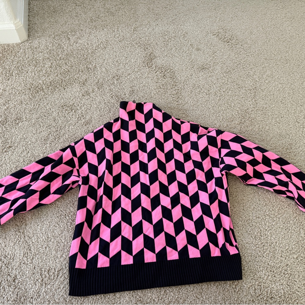 Asos Geometric Pink and Black Sweater